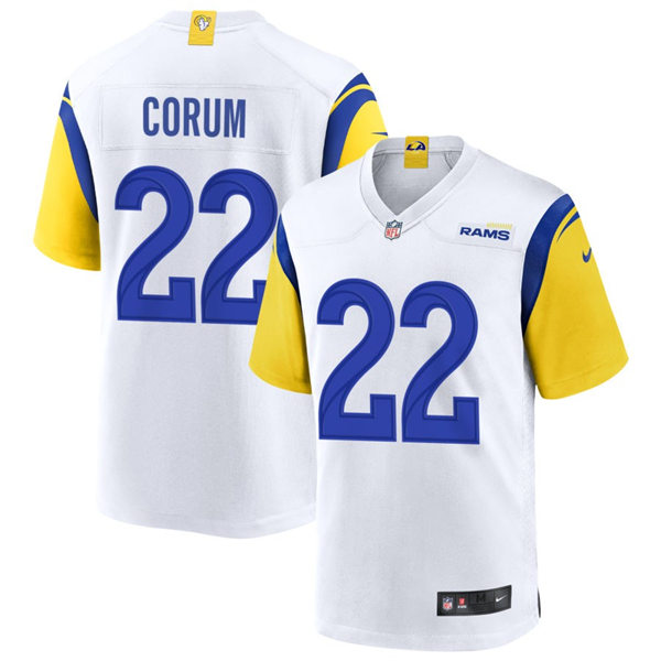  Youth Los Angeles Rams #22 Blake Corum Nike White Alternate Limited Jersey 
