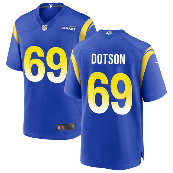  Youth Los Angeles Rams #69 Kevin Dotson Nike Royal Limited Jersey 