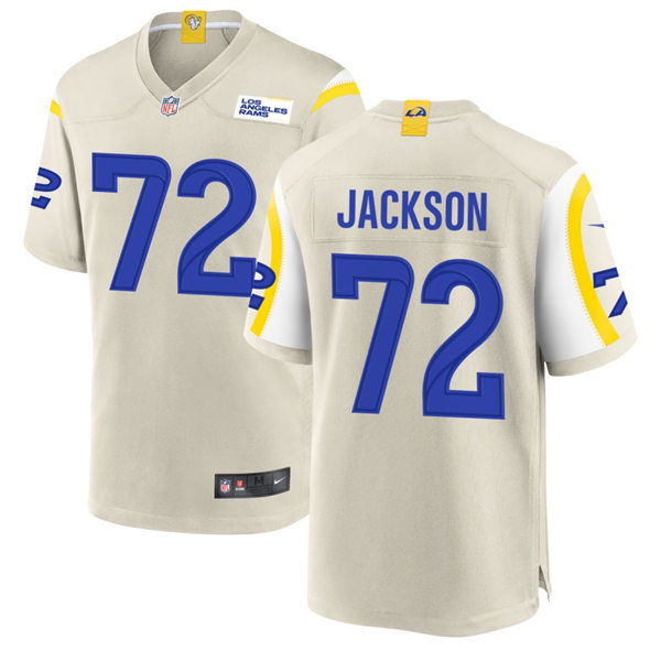  Youth Los Angeles Rams 72 Jonah Jackson Nike Bone Limited Jersey 