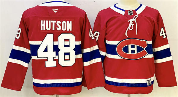  Youth Montreal Canadiens #48 Lane Hutson Fanatics Home Red Jersey 