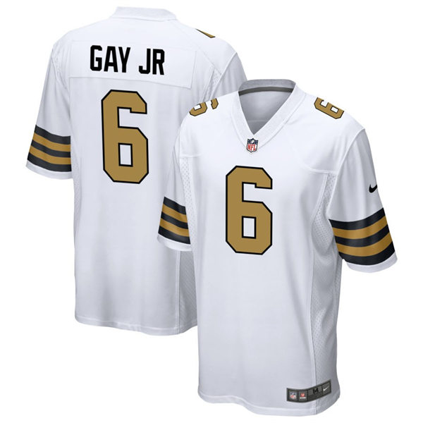  Youth New Orleans Saints #6 Willie Gay Jr. Nike White Color Rush Legend Player Jersey 