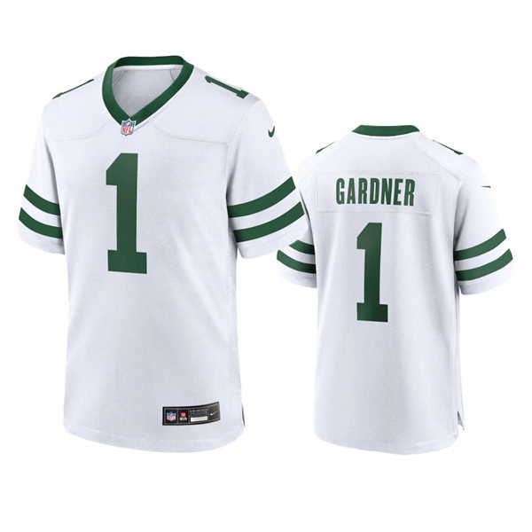 Youth New York Jets #1 Sauce Gardner White Legacy Game Jersey 