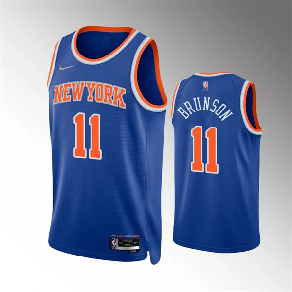  Youth New York Knicks #11 Jalen Brunson Royal Icon Edition Swingman Jersey 