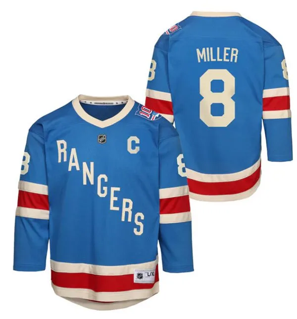  Youth New York Rangers #8 J. T. Miller 100th Anniversary Centennial Jersey 