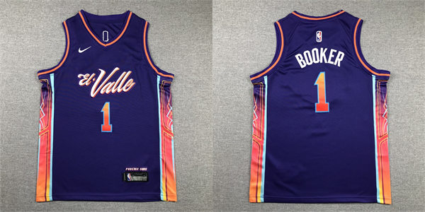  Youth Phoenix Suns #1 Devin Booker 2023-24 El Valle City Edition Jersey 