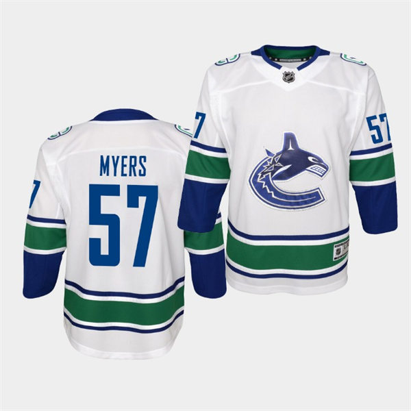  Youth Vancouver Canucks #57 Tyler Myers Adidas Away White Jersey 