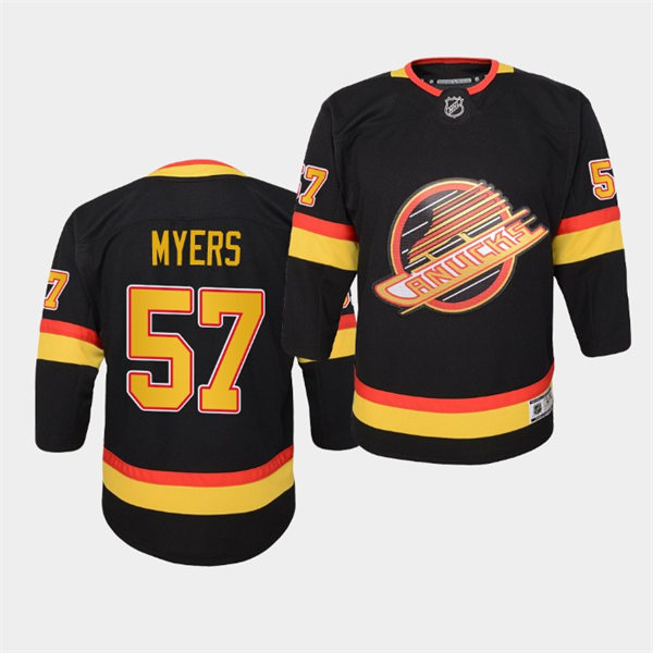  Youth Vancouver Canucks #57 Tyler Myers adidas Black 2019-20 Flying Skate Jersey 