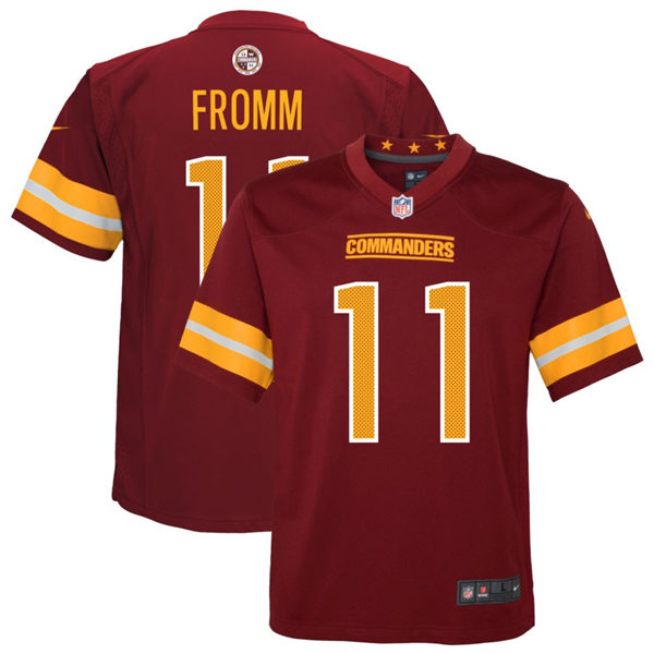  Youth Washington Commanders #11 Jake Fromm Burgundy Team Color Limited Jersey 