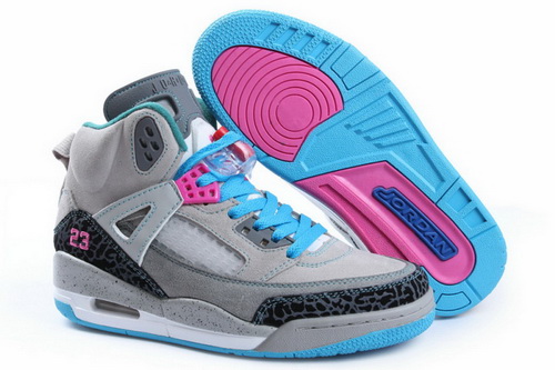 Air Jordan 3.5 Shoes 2013 Womens Anti Fur Grey Blue Pink