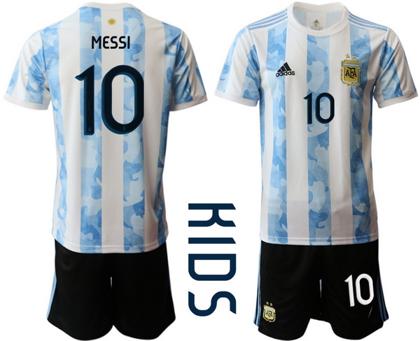 Kids Argentina Short Soccer Jerseys 028