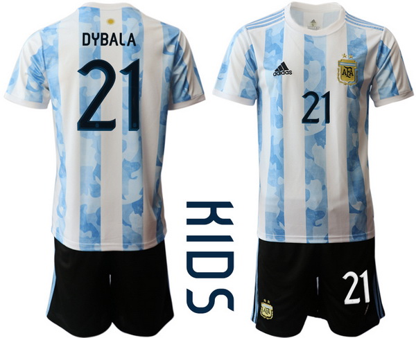 Kids Argentina Short Soccer Jerseys 033