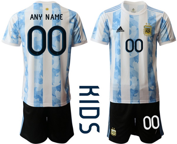 Kids Argentina Short Soccer Jerseys 034