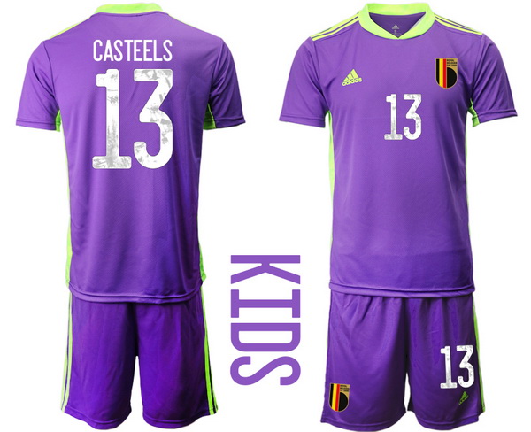 Kids Belgium Short Soccer Jerseys 027