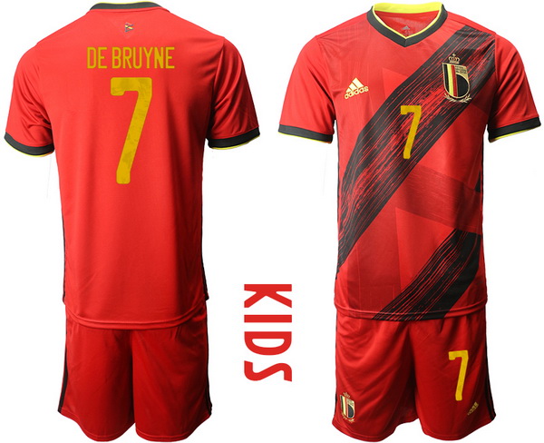 Kids Belgium Short Soccer Jerseys 036
