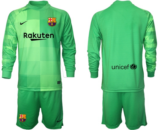 Men Barcelona Long Sleeve Soccer Jerseys 526