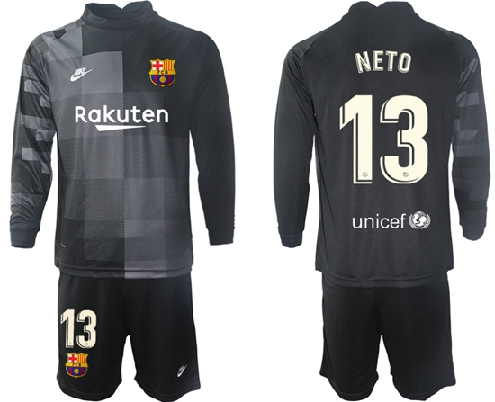 Men Barcelona Long Sleeve Soccer Jerseys 527