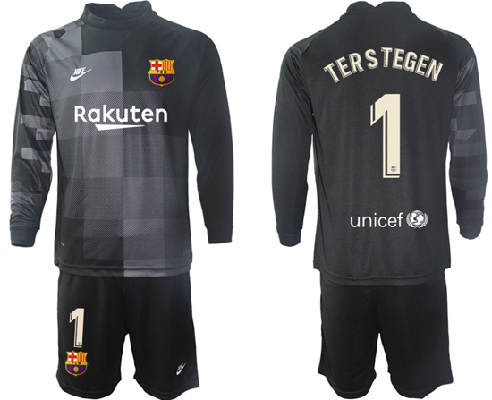 Men Barcelona Long Sleeve Soccer Jerseys 528