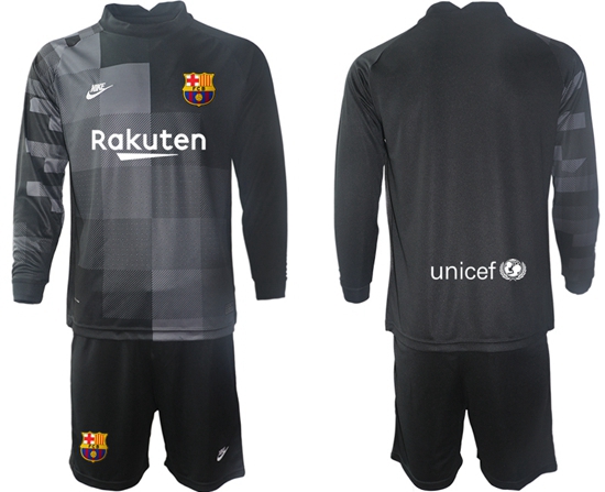Men Barcelona Long Sleeve Soccer Jerseys 529