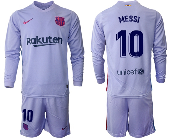 Men Barcelona Long Sleeve Soccer Jerseys 547