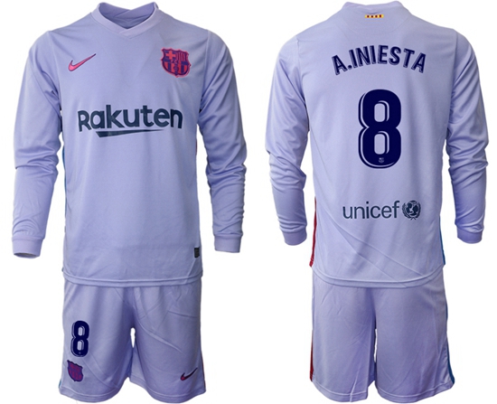 Men Barcelona Long Sleeve Soccer Jerseys 552
