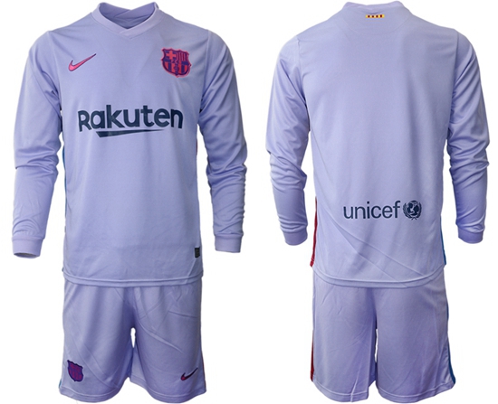 Men Barcelona Long Sleeve Soccer Jerseys 559