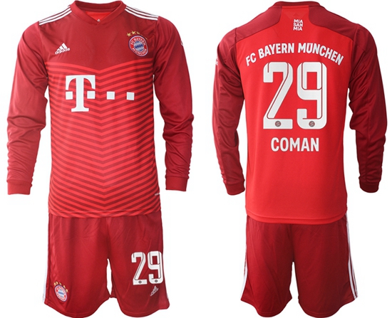 Men Bayern Long Sleeve Soccer Jerseys 541