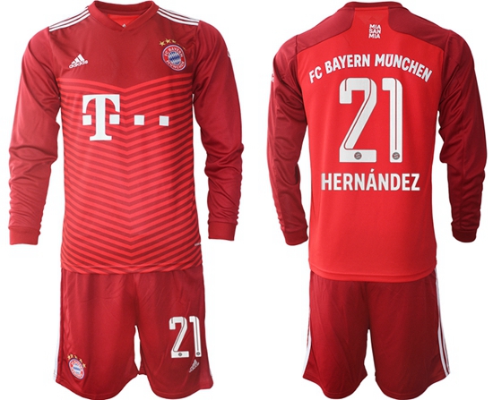 Men Bayern Long Sleeve Soccer Jerseys 543