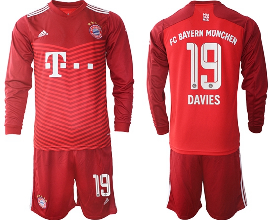 Men Bayern Long Sleeve Soccer Jerseys 544