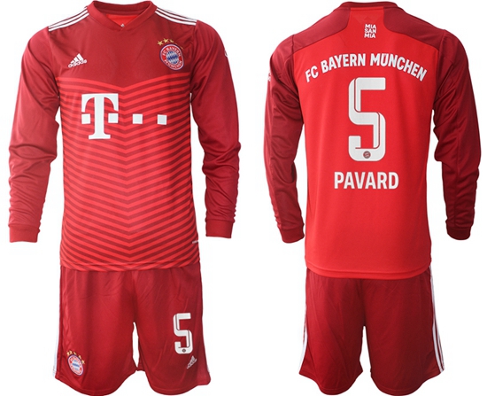 Men Bayern Long Sleeve Soccer Jerseys 551