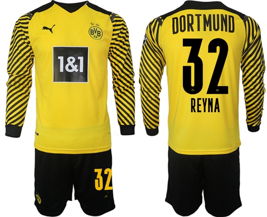 Men Borussia Dortmund Long Sleeve Soccer Jerseys 502
