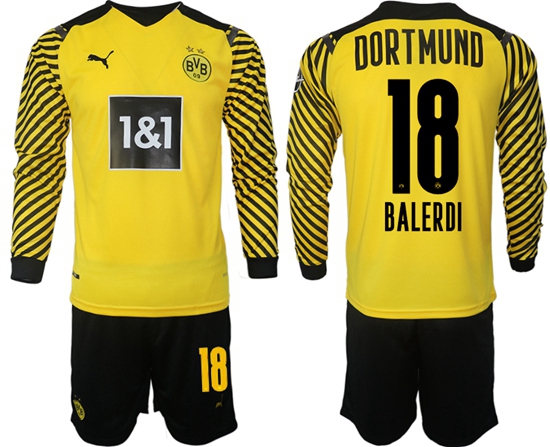 Men Borussia Dortmund Long Sleeve Soccer Jerseys 506