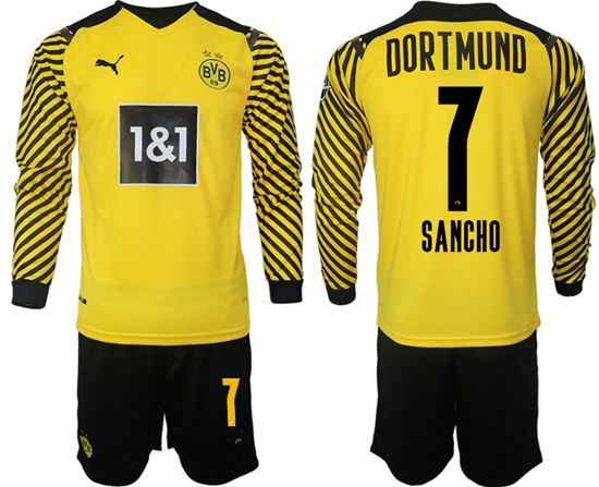 Men Borussia Dortmund Long Sleeve Soccer Jerseys 513