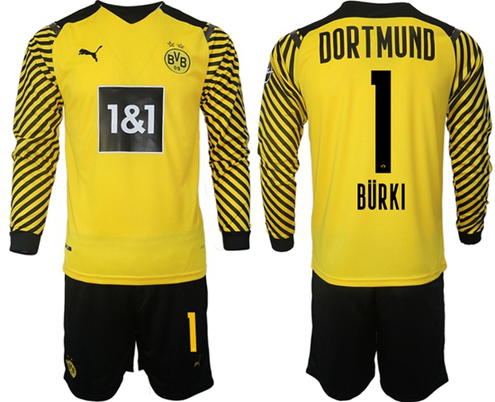 Men Borussia Dortmund Long Sleeve Soccer Jerseys 517