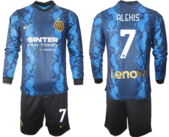 Men Inter Milan Long Sleeve Soccer Jerseys 516