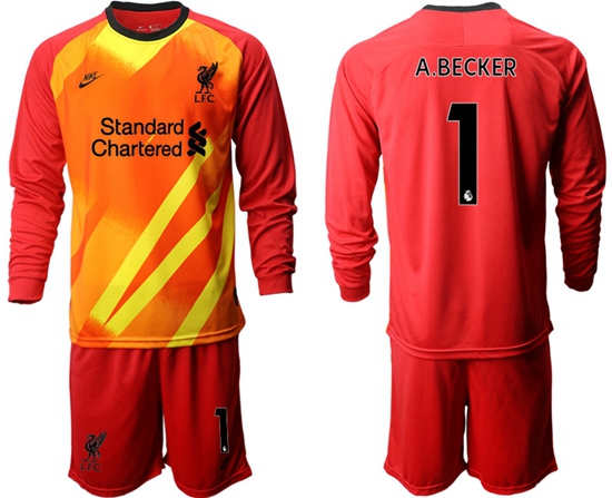 Men Liverpool Long Sleeve Soccer Jerseys 529