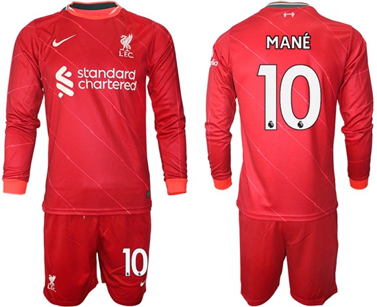 Men Liverpool Long Sleeve Soccer Jerseys 542