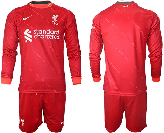 Men Liverpool Long Sleeve Soccer Jerseys 549