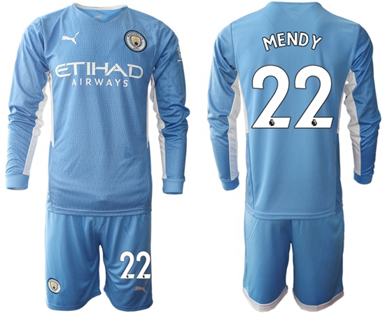 Men Manchester City Long Sleeve Soccer Jerseys 504