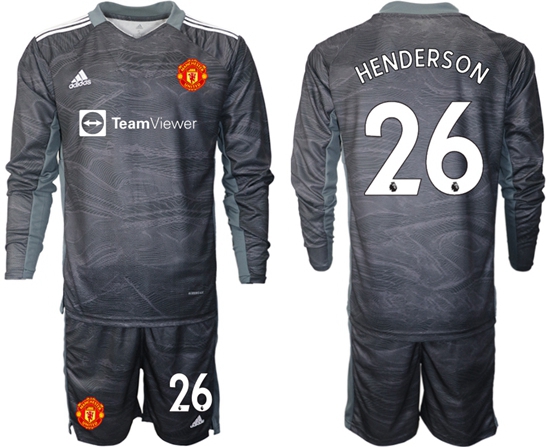 Men Manchester United Long Sleeve Soccer Jerseys 503