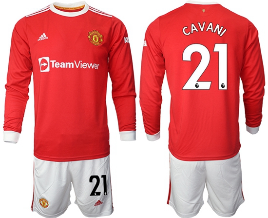 Men Manchester United Long Sleeve Soccer Jerseys 513