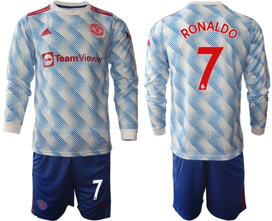 Men Manchester United Long Sleeve Soccer Jerseys 538