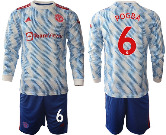 Men Manchester United Long Sleeve Soccer Jerseys 539