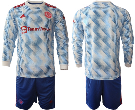 Men Manchester United Long Sleeve Soccer Jerseys 541