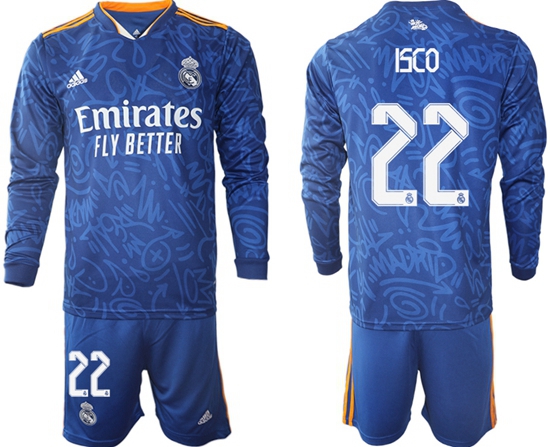 Men Real Madrid Long Sleeve Soccer Jerseys 525