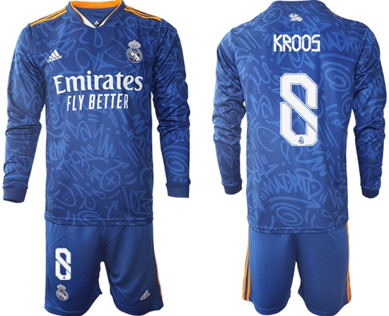 Men Real Madrid Long Sleeve Soccer Jerseys 535