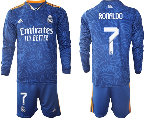 Men Real Madrid Long Sleeve Soccer Jerseys 537