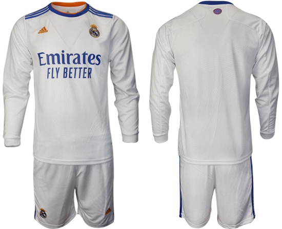 Men Real Madrid Long Sleeve Soccer Jerseys 584