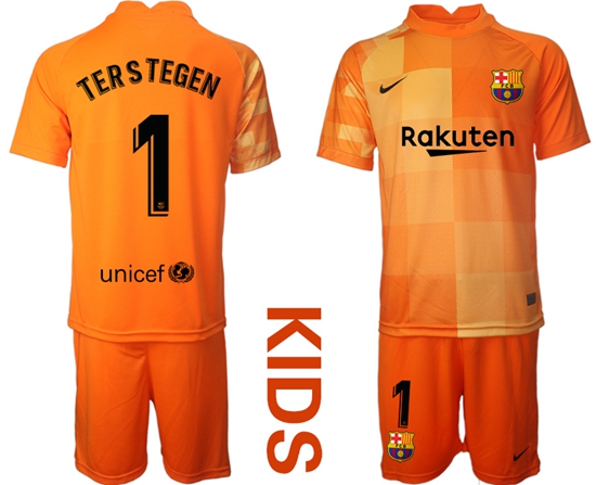 Kids Barcelona Soccer Jerseys 023