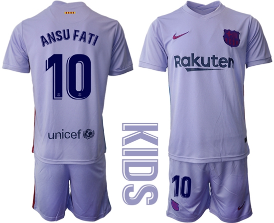 Kids Barcelona Soccer Jerseys 030