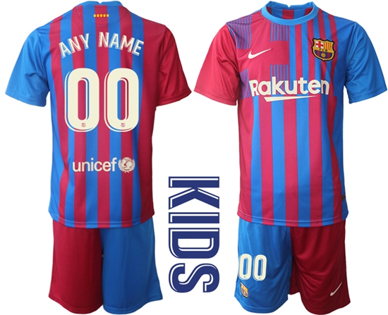 Kids Barcelona Soccer Jerseys 039 Customized